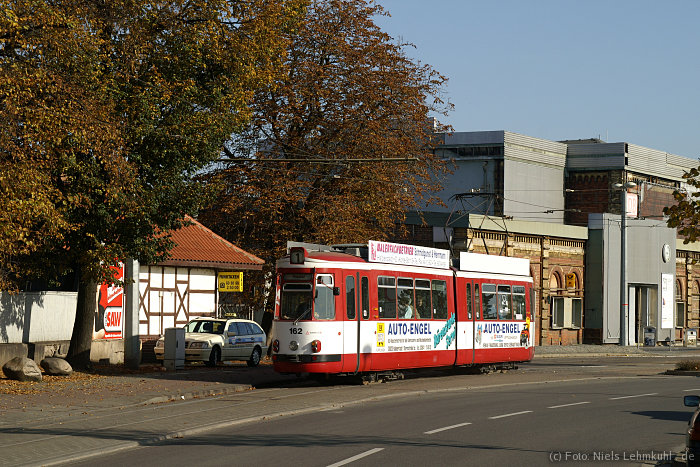 Straßenbahn Tw 162 in Halberstadt